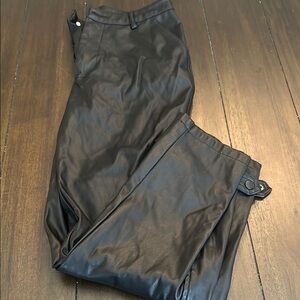 Women's Black Leather Pants